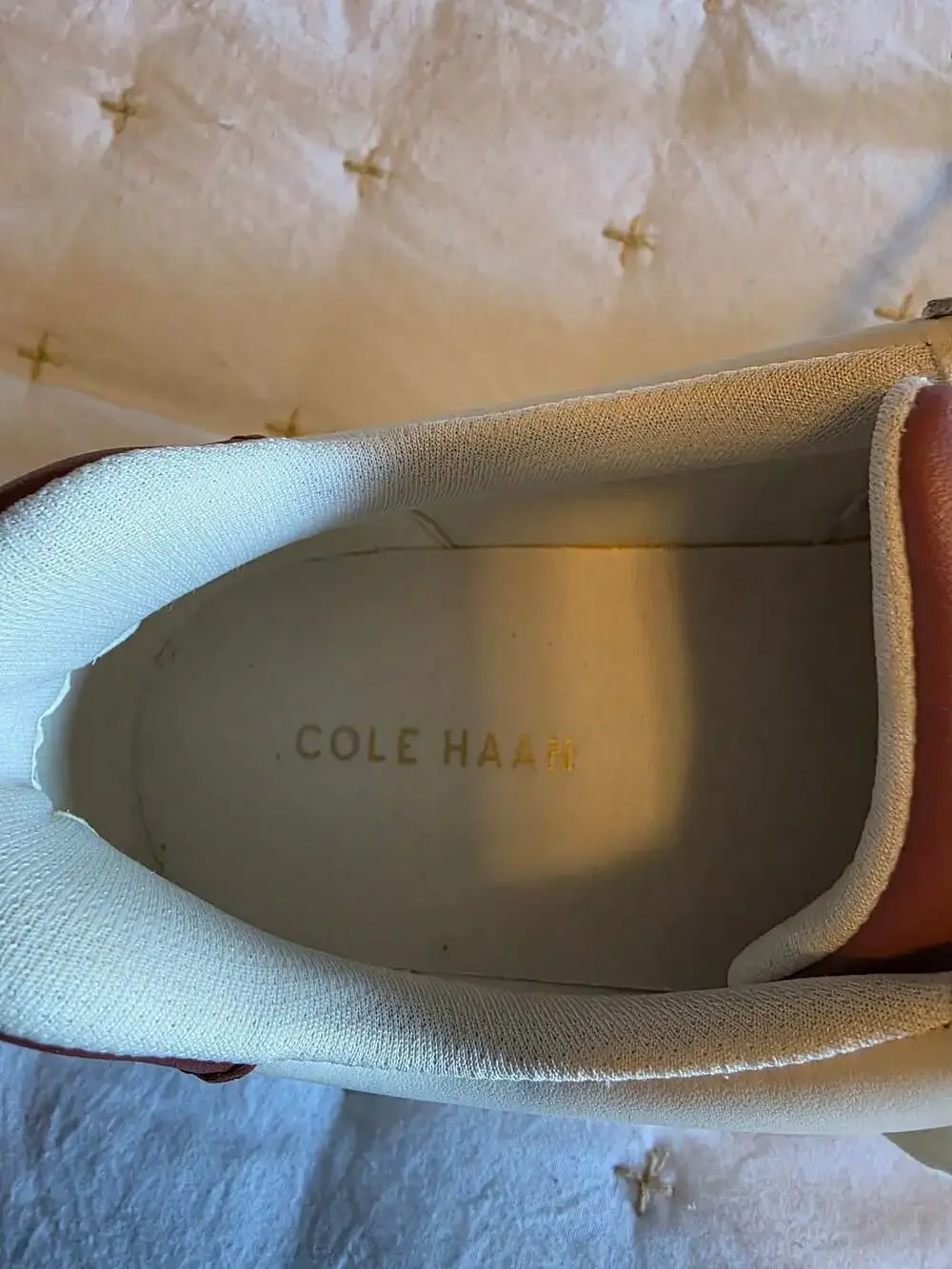 Cole Haan GrandPro Topspin Sneaker in White/Rose